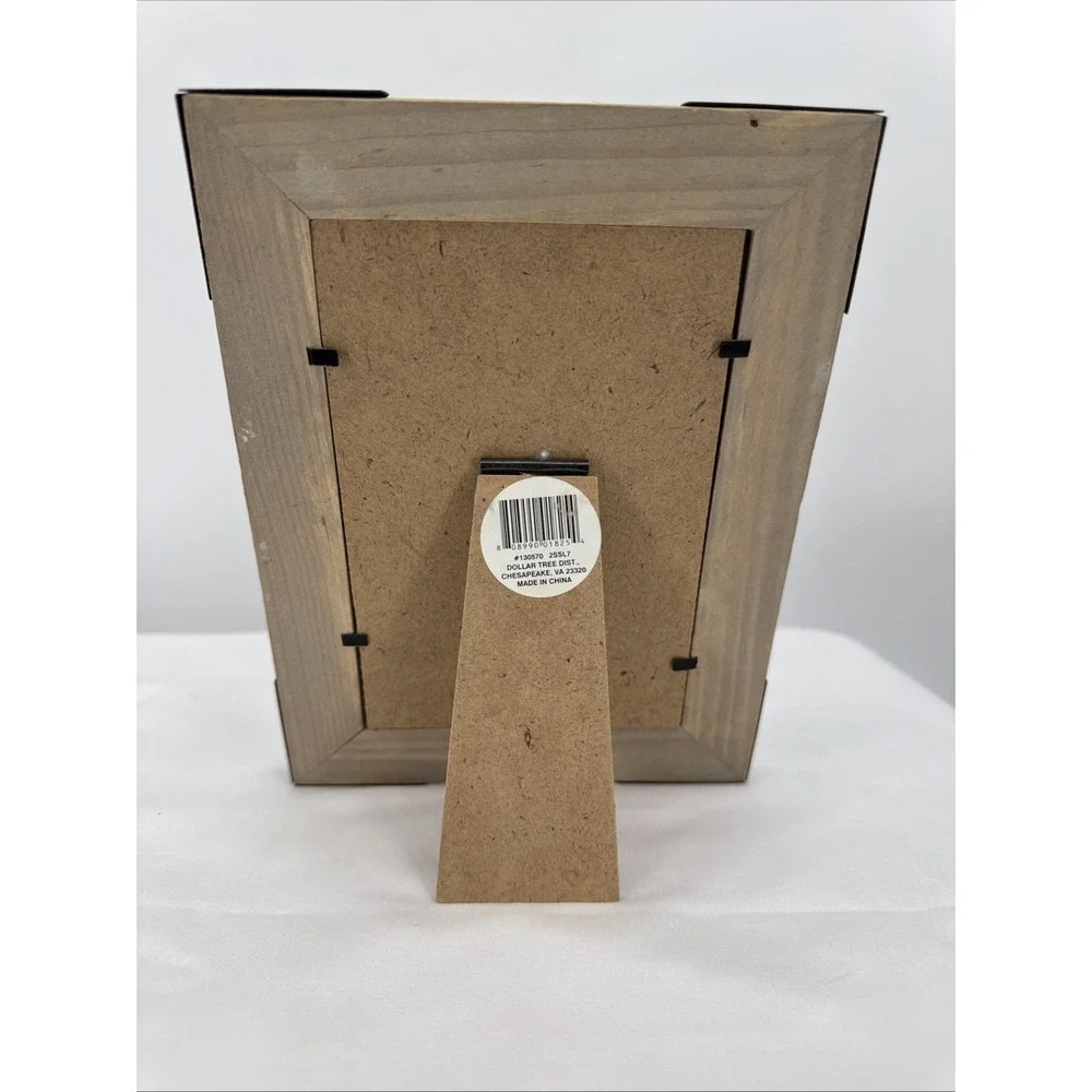 Lot Of 4 Wooden Rustic Photo Frames With Metal Riveted Corners For 4 X 6 Photos.